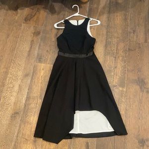 Calvin Klein black asymmetrical dress